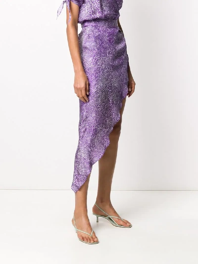 Shop Art Dealer Asymmetric Short Skirt In Purple