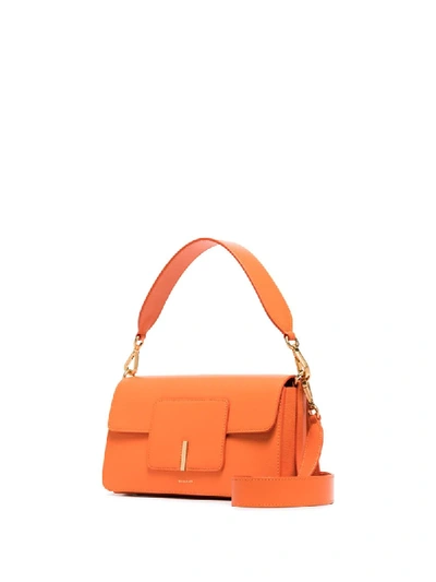 Shop Wandler Georgia Leather Shoulder Bag In Orange