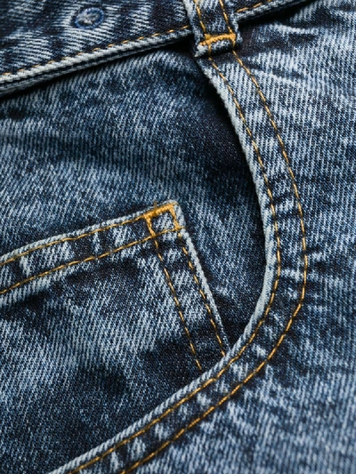 Shop Maison Margiela Split-leg Tapered Denim Jeans In Blue