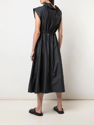 3.1 Phillip Lim Cold Shoulder Parachute Utility Dress In Black
