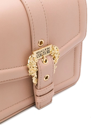 Shop Versace Jeans Couture Branded Strap Shoulder Bag In Pink