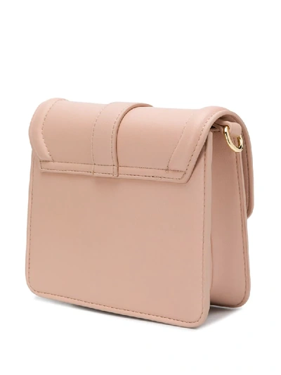 Shop Versace Jeans Couture Branded Strap Shoulder Bag In Pink