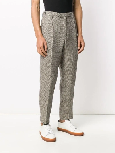 Shop Barena Venezia Tailored Check Trousers In Neutrals