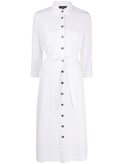 Shop Antonelli Belted Shirt Dress In White