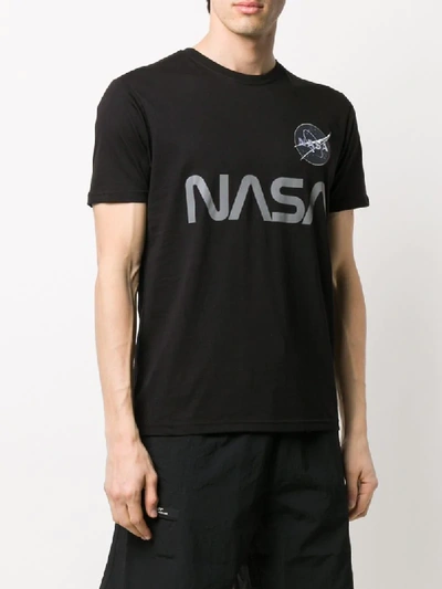 Shop Alpha Industries Nasa Reflective T-shirt In Black