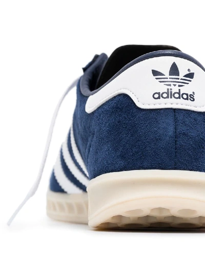 Shop Adidas Originals Hamburg Lace-up Sneakers In Blue