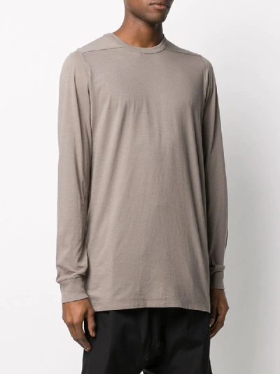 Shop Rick Owens Long-sleeve Fitted Top In Green