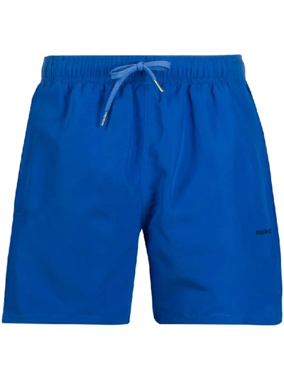 Shop Soulland William Swim Shorts In Blue
