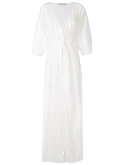 Shop Martha Medeiros Elizabeth Twist Maxi Beach Dress In White