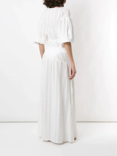 Shop Martha Medeiros Elizabeth Twist Maxi Beach Dress In White