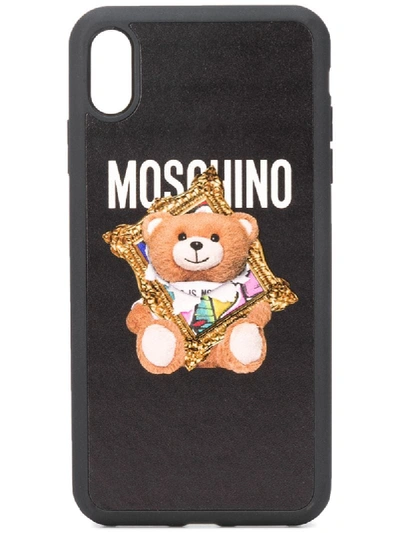Shop Moschino Teddy Bear Iphone Xs Max Case In Black