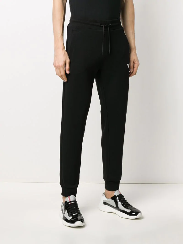 Emporio Armani Slim Fit Track Pants In Black | ModeSens