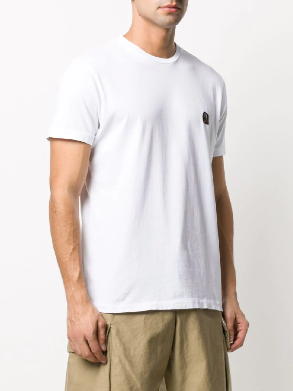 Parajumpers Logo Patch Cotton T-shirt In White | ModeSens