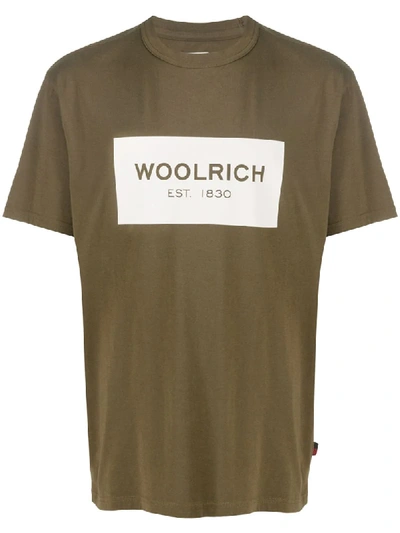 WOOLRICH LOGO-PRINT COTTON T-SHIRT 