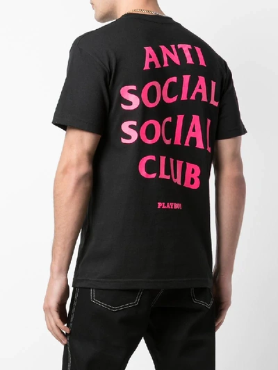 Shop Anti Social Social Club X Playboy Print T-shirt In Black