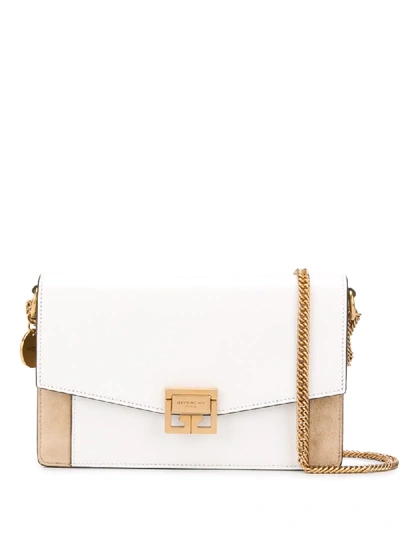 Shop Givenchy Gv3 Wallet On Chain In White ,neutral