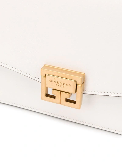 Shop Givenchy Gv3 Wallet On Chain In White ,neutral