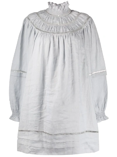Shop Isabel Marant Étoile Adenia Linen Dress In Grey