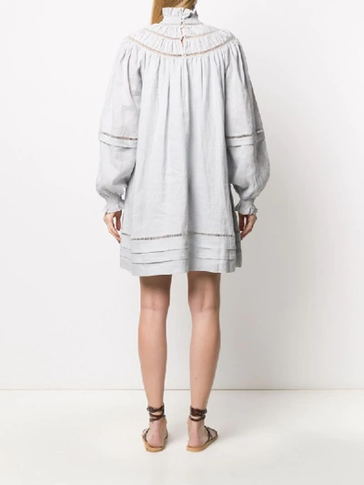 Shop Isabel Marant Étoile Adenia Linen Dress In Grey