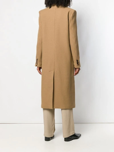 Shop Ami Alexandre Mattiussi Long Lined Coat In Neutrals