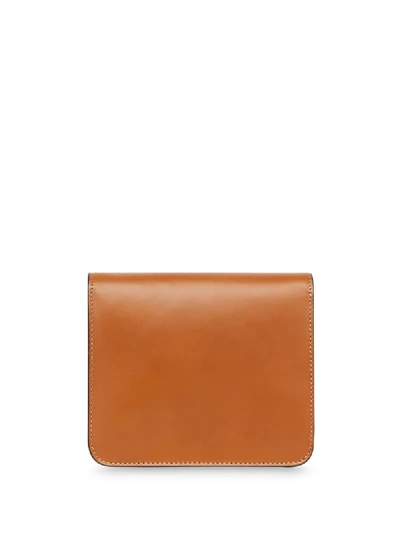 Shop Fendi Fab Logo Shoulder Bag In Brown