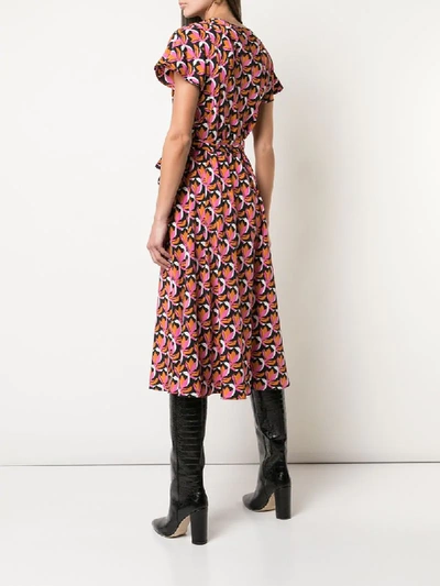 Shop Diane Von Furstenberg Kelsey Stretch-georgette Wrap Dress In Pink