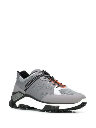 Shop Hogan Colour Block Panelled Sneakers In Grey