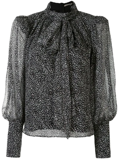 Shop Thurley Coco Animal-print Blouse In Black