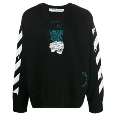 Pre-owned Off-white  Dripping Arrows Incompiuto Sweatshirt Black