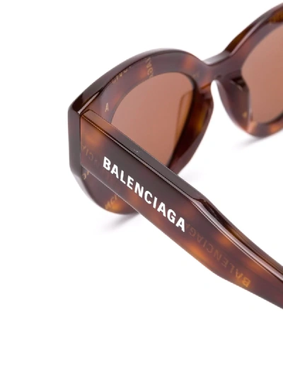 Shop Balenciaga Cat Eye-frame Sunglasses In Brown