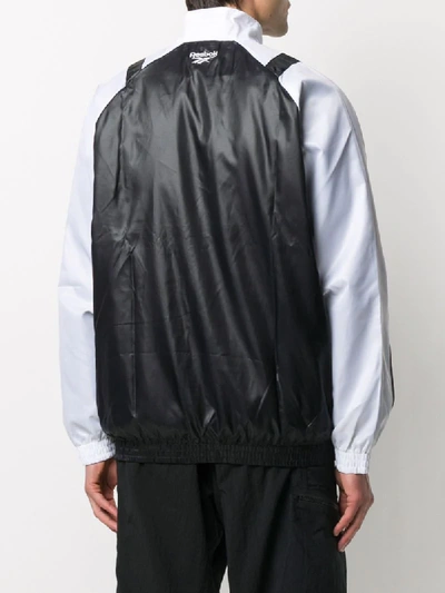 Shop Reebok Twin Vector Panelled Track Jacket In Black