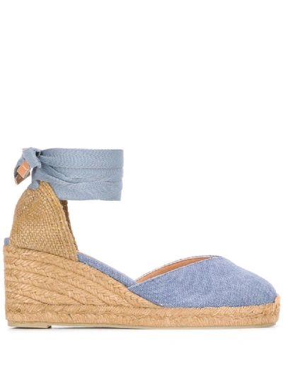 Shop Castaã±er Chiara Espadrilles In Blue