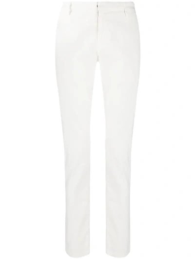 Shop Dondup Gaubert Slim-fit Trousers In White