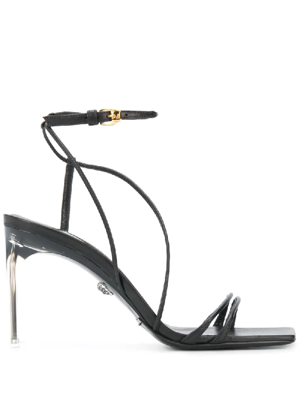 versace clear heels