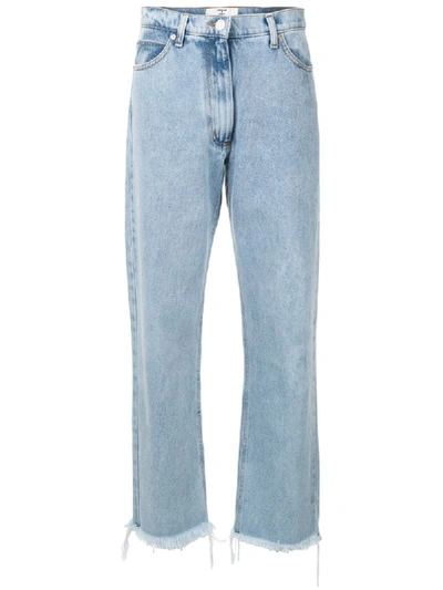 Shop Natasha Zinko Straight Leg Denim Jeans In Blue