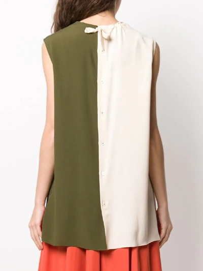 Shop Marni Color-block Backwards Shirt In Neutrals