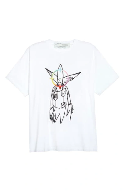 Shop Off-white Futura Alien Graphic Tee In White Multi