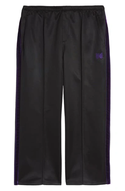 Shop Needles Side Line Pintuck Track Pants In Black Purple