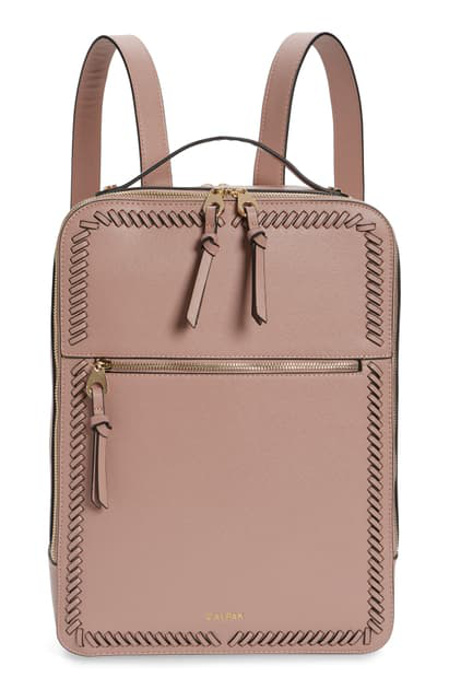 kaya faux leather laptop backpack