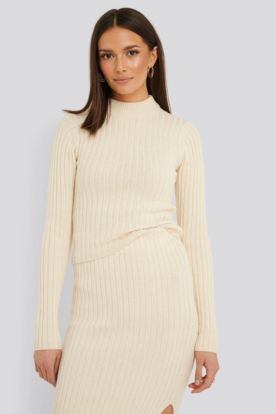 Shop Rut & Circle Sabina Knit Top - Offwhite In White,offwhite