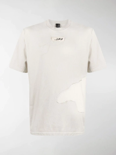 Shop Val Kristopher Logo Patch T-shirt In Neutrals