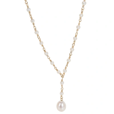 Pre-owned Tiffany & Co Pearl And 18k Yellow Gold Necklace