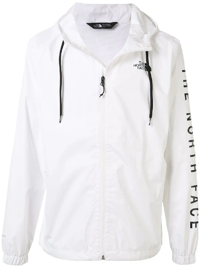 Shop The North Face Drawstring Zipped Jacket In White