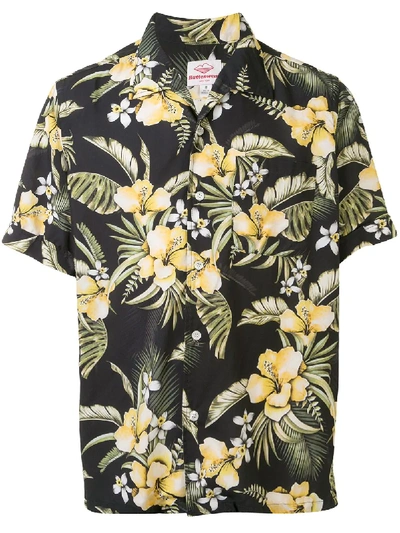 Shop Battenwear Floral Short-sleeve Shirt In Black