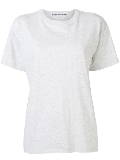 Shop Alexander Wang Patch Pocket T-shirt In Grey