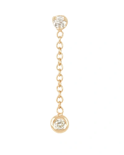 Shop Zoë Chicco Floating Diamond Single Stud Earring In Gold