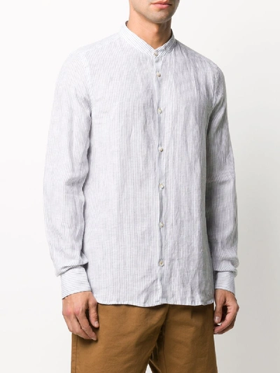 Seventy Turn Up Cuff Striped Shirt In Grey