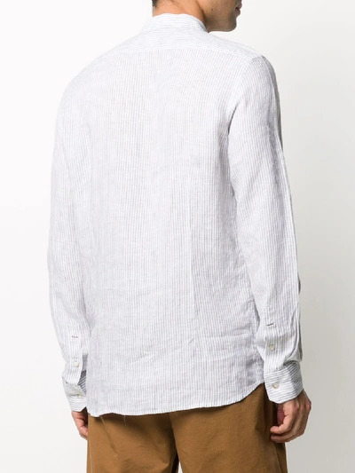 Seventy Turn Up Cuff Striped Shirt In Grey