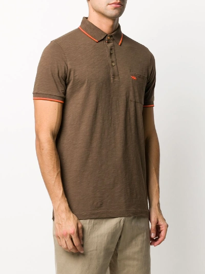 Shop Seventy Cotton Polo Shirt In Brown
