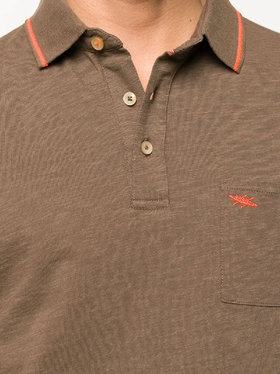 Shop Seventy Cotton Polo Shirt In Brown